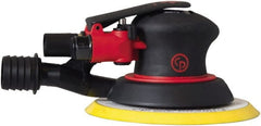 Chicago Pneumatic - 12,000 OPM, 8 CFM Air Consumption, Palm Air Orbital Sander - Round Pad, 1/4" Inlet - Exact Tooling