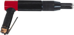 Chicago Pneumatic - 2,200 BPM, 1.12" Bore Diam, Pneumatic Inline Needle Scaler - 7" Needle Length, 2.13 CFM, 90 psi, 1/4 NPT Inlet - Exact Tooling