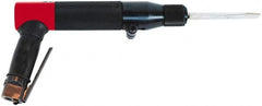 Chicago Pneumatic - 2,800 BPM, 1.06" Bore Diam, Pneumatic Inline Needle Scaler - 7" Needle Length, 2.25 CFM, 90 psi, 1/4 NPT Inlet - Exact Tooling