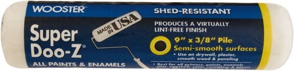 Wooster Brush - 3/8" Nap, 9" Wide Paint Roller - Medium Texture, Woven - Exact Tooling