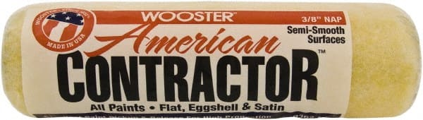 Wooster Brush - 3/8" Nap, 9" Wide Paint Roller - Medium Texture, Synthetic Knit - Exact Tooling