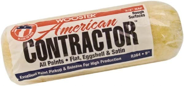 Wooster Brush - 3/4" Nap, 9" Wide Paint Roller - Rough Texture, Synthetic Knit - Exact Tooling