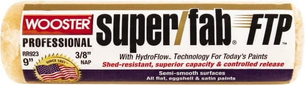 Wooster Brush - 3/8" Nap, 9" Wide Paint Roller - Medium Texture, Synthetic Knit - Exact Tooling