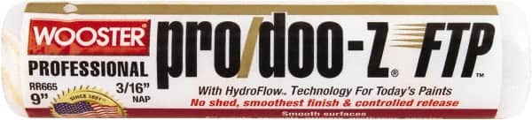 Wooster Brush - 3/16" Nap, 9" Wide Paint Roller - Smooth Texture, Woven - Exact Tooling