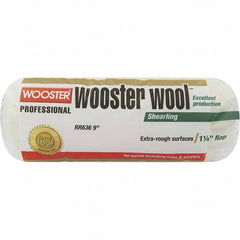 Wooster Brush - 1-1/4" Nap, 9" Wide Paint Roller - Extra-Rough Texture, Lambswool - Exact Tooling