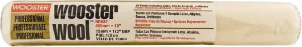 Wooster Brush - 1/2" Nap, 18" Wide Paint Roller - Semi-Rough Texture, Lambswool - Exact Tooling