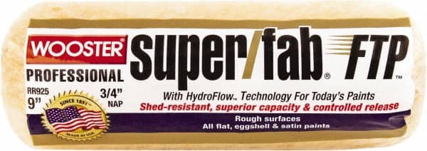 Wooster Brush - 3/4" Nap, 9" Wide Paint Roller - Rough Texture, Synthetic Knit - Exact Tooling