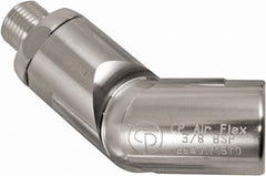 Chicago Pneumatic - 3/8 Male x Female NPT Pneumatic Hose Swivel Fitting - 3/8" ID, Aluminum, Industrial Interchange, 1-5/32" Body Diam - Exact Tooling
