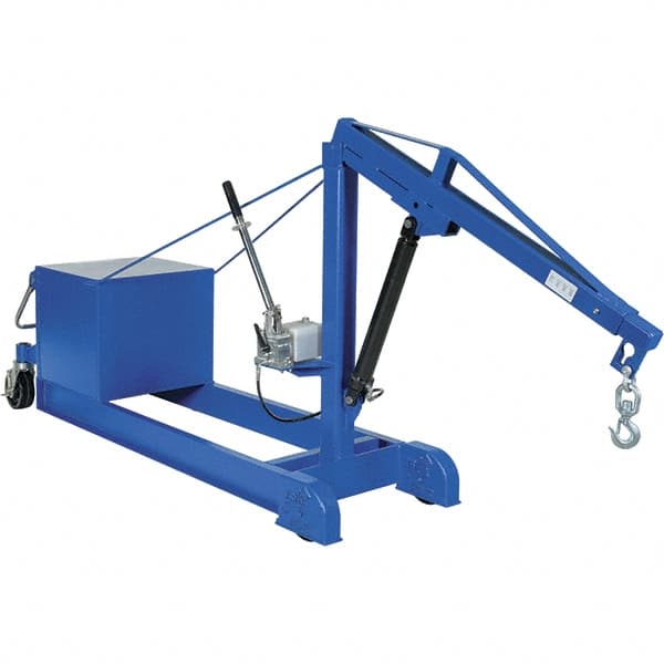 Vestil - 2,000 Lb Load Capacity, Steel Counter Balanced Floor Crane - 5' 17/64" Span - Exact Tooling