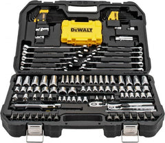 DeWALT - 142 Piece 1/4 & 3/8" Drive Mechanic's Tool Set - Comes in Blow Molded Case - Exact Tooling