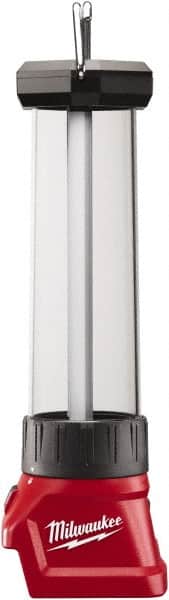 Milwaukee Tool - LED Bulb, 600 Lumens, Spotlight/Lantern Flashlight - Red Plastic Body, 18V Lithium-Ion Batteries Not Included - Exact Tooling