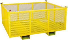 Machining & Welding - 60" Long x 48" Wide x 24" High Steel Basket-Style Bulk Container - 2,500 Lb. Load Capacity - Exact Tooling