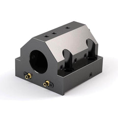 Global CNC Industries - Turret & VDI Tool Holders; Type: Mori ID Block ; Clamping System: 102mm X 80mm ; Tool Axis: ID ; Through Coolant: No ; Additional Information: 4 Mounting Holes - Exact Tooling
