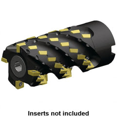 Kennametal - 28 Inserts, 50mm Cut Diam, 27mm Arbor Diam, 51mm Max Depth of Cut, Indexable Square-Shoulder Face Mill - 0° Lead Angle, 76mm High, SD.. 09T3.. Insert Compatibility, Through Coolant, Series 5230VS09 - Exact Tooling