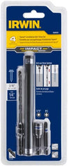 Irwin - 4 Piece 1/4" Concrete Anchor Installation Kit - For Use with Impact Drivers and Rotary Drills - Exact Tooling
