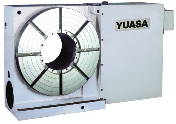 Yuasa - 1 Spindle, 25 Max RPM, 15.75" Table Diam, 2 hp, Horizontal & Vertical CNC Rotary Indexing Table - 500 kg (1100 Lb) Max Horiz Load, 281.94mm Centerline Height - Exact Tooling