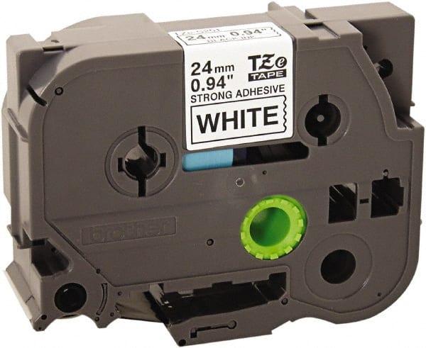 Brother - 1" Wide x 314.4" Long, White Plastic/Paper Tape Cassette - For Label Maker - Exact Tooling