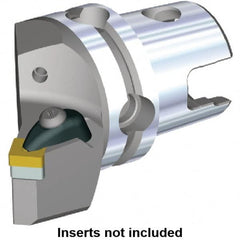 Kennametal - Left Hand Cut, Size KM50, SN.. Insert Compatiblity, Modular Turning & Profiling Cutting Unit Head - 27mm Ctr to Cutting Edge, 58.3mm Head Length, Through Coolant, Series Kenclamp - Exact Tooling