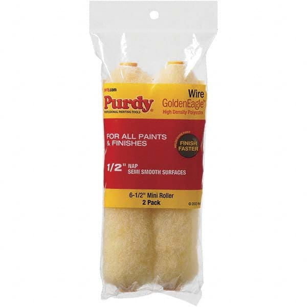 Purdy - 1/2" Nap, 6-1/2" Wide Paint Roller Cover - Semi-Smooth Texture, High Density Polyester - Exact Tooling