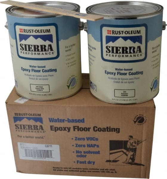 Rust-Oleum - 1 Gal Can Classic Gray Floor Coating - 230 to 340 Sq Ft/Gal Coverage - Exact Tooling