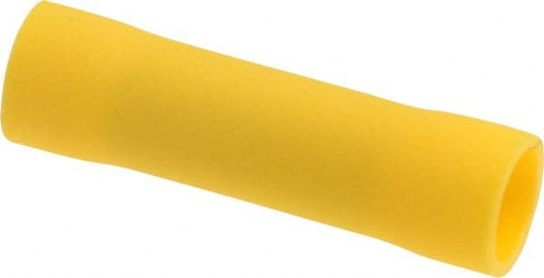 Thomas & Betts - 12 to 10 AWG Compatible, Vinyl Fully Insulated, Crimp-On Butt Splice Terminal - Copper Contacts, 1.024" OAL, Yellow - Exact Tooling