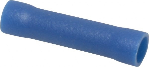 Thomas & Betts - 16 to 14 AWG Compatible, Vinyl Fully Insulated, Crimp-On Butt Splice Terminal - Copper Contacts, 0.986" OAL, Blue - Exact Tooling
