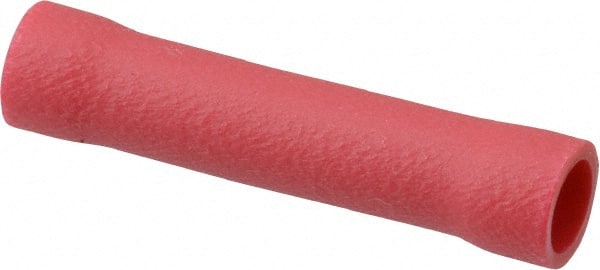 Thomas & Betts - 22 to 16 AWG Compatible, Vinyl Fully Insulated, Crimp-On Butt Splice Terminal - Copper Contacts, 0.986" OAL, Red - Exact Tooling