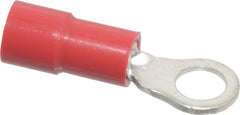 Thomas & Betts - 22-16 AWG Partially Insulated Crimp Connection Circular Ring Terminal - #8 Stud, 0.803" OAL x 0.26" Wide, Tin Plated Copper Contact - Exact Tooling