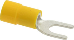 Thomas & Betts - #10 Stud, 12 to 10 AWG Compatible, Partially Insulated, Crimp Connection, Standard Fork Terminal - Exact Tooling