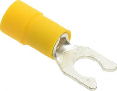 Thomas & Betts - #10 Stud, 12 to 10 AWG Compatible, Partially Insulated, Crimp Connection, Locking Fork Terminal - Exact Tooling