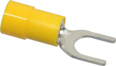 Thomas & Betts - 1/4 Inch Stud, 12 to 10 AWG, Partially Insulated, Crimp, Standard Fork Terminal - Exact Tooling