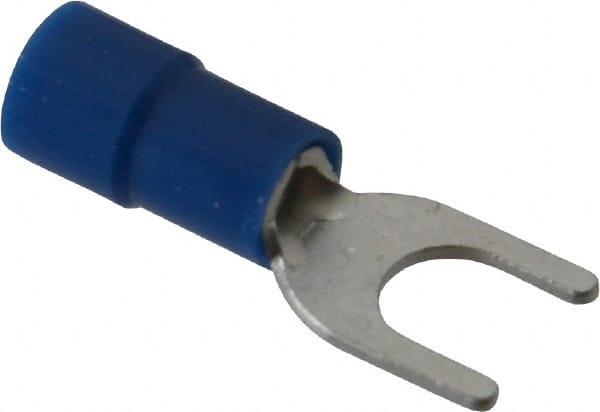 Thomas & Betts - #10 Stud, 16 to 14 AWG Compatible, Partially Insulated, Crimp Connection, Standard Fork Terminal - Exact Tooling