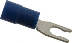 Thomas & Betts - #6 Stud, 16 to 14 AWG Compatible, Partially Insulated, Crimp Connection, Locking Fork Terminal - Exact Tooling