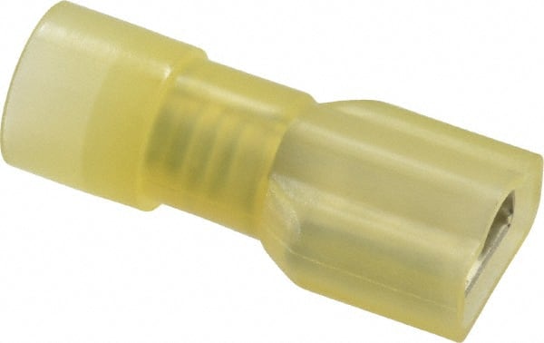 Thomas & Betts - 12 to 10 AWG, Nylon, Fully Insulated, Female Wire Disconnect - 1/4 Inch Wide Tab, Yellow, CSA Certified, RoHS Compliant, UL 94 V-2, UL File E9809, UL Listed - Exact Tooling