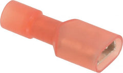 Thomas & Betts - 22 to 16 AWG, Nylon, Fully Insulated, Female Wire Disconnect - 1/4 Inch Wide Tab, Red, CSA Certified, RoHS Compliant, UL 94 V-2, UL File E9809, UL Listed - Exact Tooling