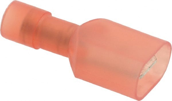 Thomas & Betts - 22 to 16 AWG, Nylon, Fully Insulated, Male Wire Disconnect - 1/4 Inch Wide Tab, Red, CSA Certified, RoHS Compliant, UL 94 V-2, UL File E9809, UL Listed - Exact Tooling