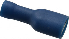 Thomas & Betts - 16 to 14 AWG, Vinyl, Fully Insulated, Female Wire Disconnect - 1/4 Inch Wide Tab, Blue, RoHS Compliant, UL 94 V-0 - Exact Tooling