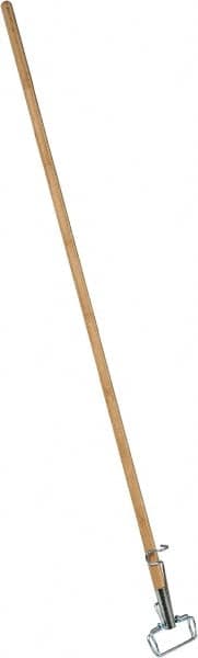 PRO-SOURCE - 60" Standard Wood Quick Connect Mop Handle - Metal Connector, Use with Wet Mops - Exact Tooling