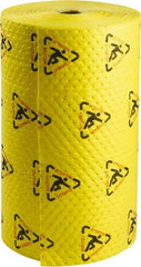 Brady SPC Sorbents - 80 Gal Capacity per Package, Chemical/Hazmat Roll - 300' Long x 30" Wide, Yellow, Polypropylene - Exact Tooling