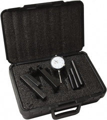 Moody Tools - 0.001" Graduation, 4" Max Meas, 0-100 Dial Reading, Dial Indicator & Base Kit - 0.001" Resolution - Exact Tooling