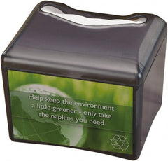 San Jamar - 6-1/2 x 6-1/8 x 6-7/8, Napkin Dispenser - Control Face with Advertising Insert, Black Pearl - Exact Tooling