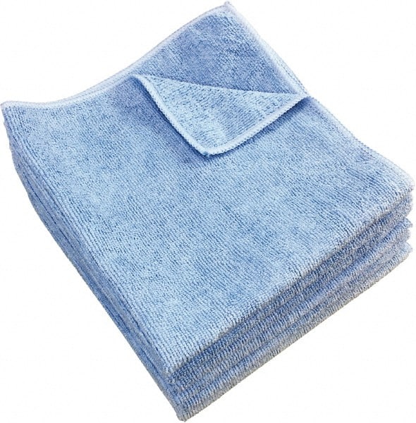 PRO-SOURCE - Reusable Microfiber Wipes - 14" x 14" Sheet Size, Blue - Exact Tooling
