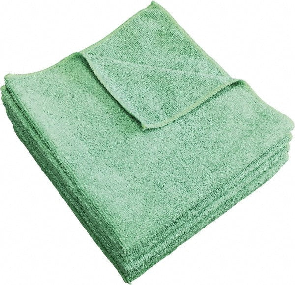 PRO-SOURCE - Reusable Microfiber Wipes - 12" x 12" Sheet Size, Green - Exact Tooling