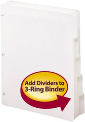SMEAD - 8 1/2 x 11" 5 Tabs, 3-Hole Punched, Tab Divider - White - Exact Tooling