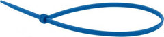 Value Collection - 9.8" Long Blue Nylon Standard Cable Tie - 40 Lb Tensile Strength, 70mm Max Bundle Diam - Exact Tooling