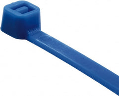 Value Collection - 11" Long Blue Nylon Standard Cable Tie - 50 Lb Tensile Strength, 81mm Max Bundle Diam - Exact Tooling