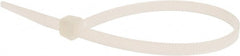 Value Collection - 8" Long Natural (Color) Nylon Standard Cable Tie - 50 Lb Tensile Strength, 54mm Max Bundle Diam - Exact Tooling