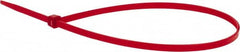 Value Collection - 14.6" Long Red Nylon Standard Cable Tie - 50 Lb Tensile Strength, 106mm Max Bundle Diam - Exact Tooling