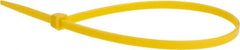 Value Collection - 11" Long Yellow Nylon Standard Cable Tie - 50 Lb Tensile Strength, 81mm Max Bundle Diam - Exact Tooling