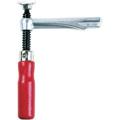 Bessey - 2,000 Lb Clamping Pressure, Steel, Straight Handle, SLV Bar & Pipe Clamping Arm - 5-1/2" Throat Depth - Exact Tooling